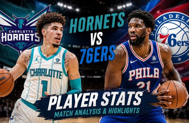 Charlotte Hornets vs 76ers Match Player Stats