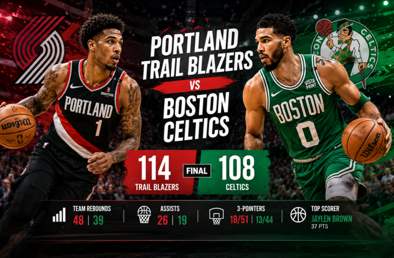 Portland Trail Blazers vs Celtics Match Player Stats